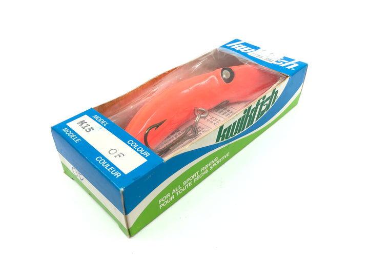 Kwikfish K15 OF Orange Fluorescent Spots Color New in Box Old Stock
