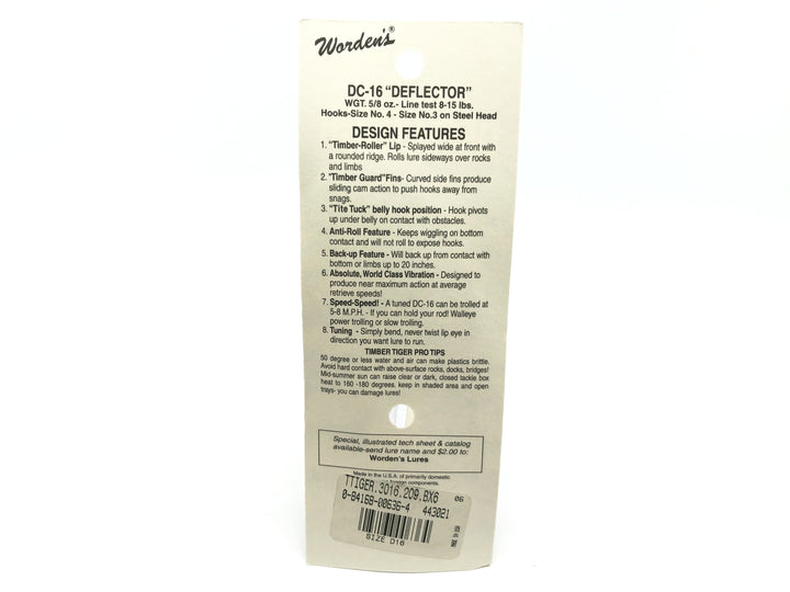 Worden Timber Tiger Deflector DC-16 Color 209 Tennesse Shad