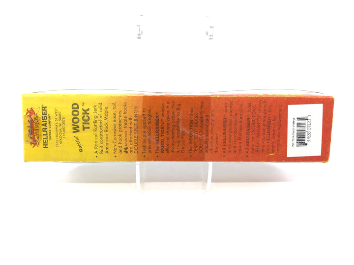Hellraiser Wood Tick Musky Lure 7" Perch Walleye Color New in Box Old Stock