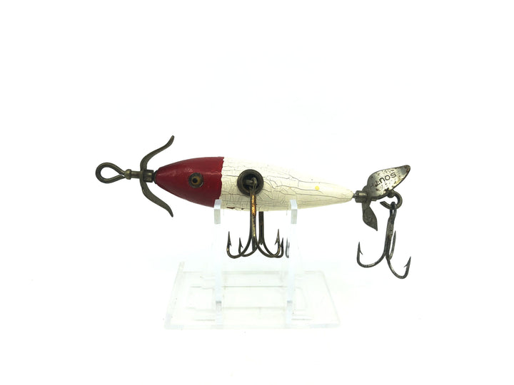 South Bend Underwater Minnow White/Red Head Color