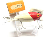 Vintage Wooden Bomber Lure Red White Color with Box and Paperwork