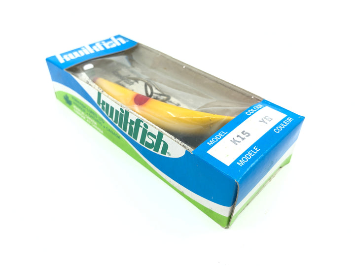 Kwikfish K15 YB Yellow Black Stripe Color New in Box Old Stock