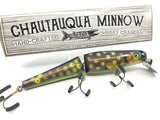 Jointed Chautauqua 8" Minnow Musky Lure Special Order Color "HD Black Trout"
