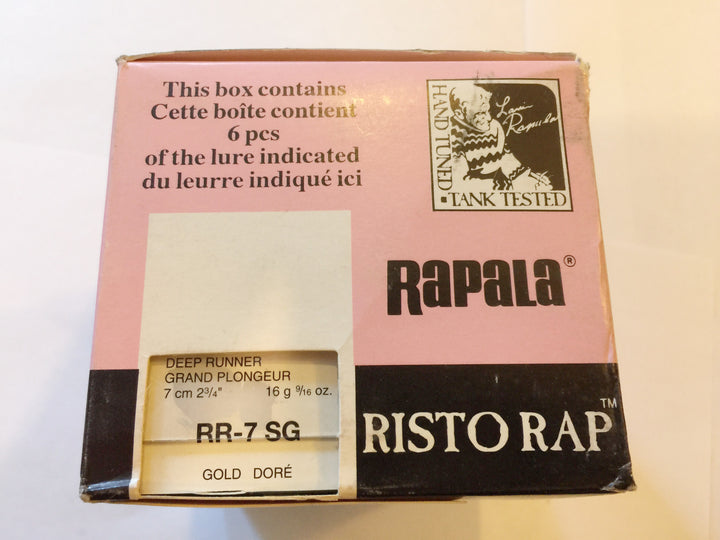 Rapala Risto Rap RR-7 SG Dealer Box of 6 Lures!