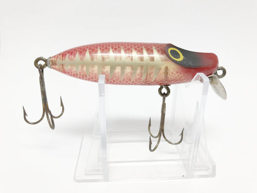 MillSite Wig Wag Sinker - Clear Red Scales Silver Stripes