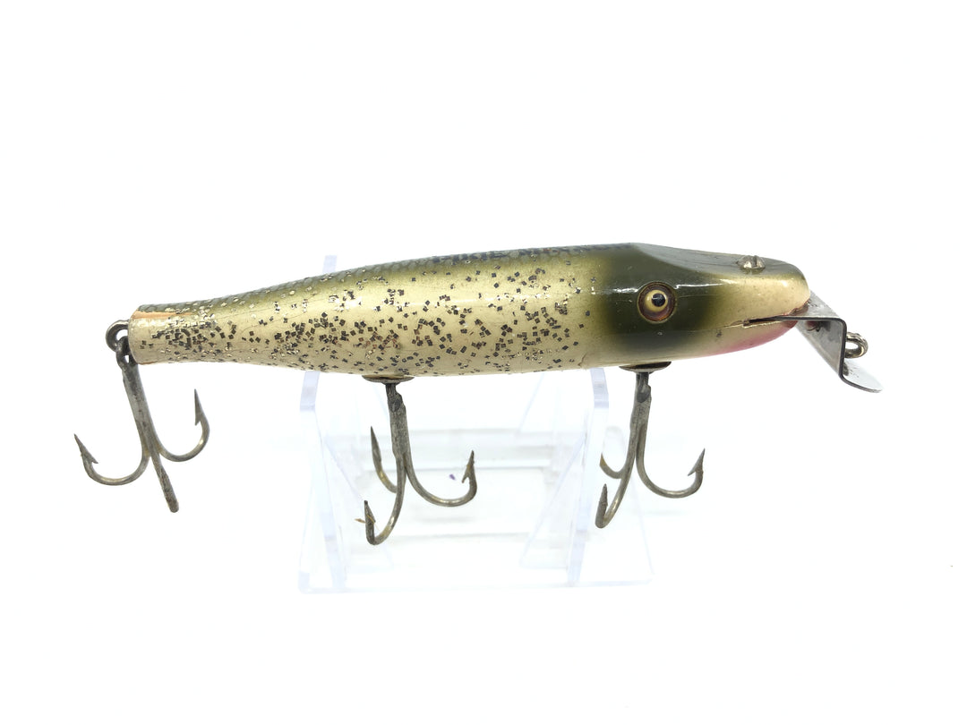 Vintage Creek Chub 700 Pikie Minnow Silver Flash Color 718 Glass Eyes Wooden Lure