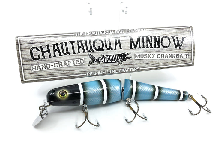 Jointed Chautauqua 8" Minnow Musky Lure Special Order Color "Blue Cobra"