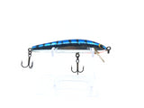 Unmarked Bagley Minnow Blue Silver and Black Stripes Color
