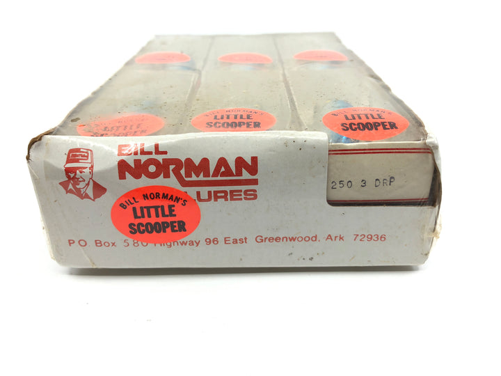 Bill Norman Vintage Dealer Box of 12 Little Scooper Lures Sealed 250 3 DRP