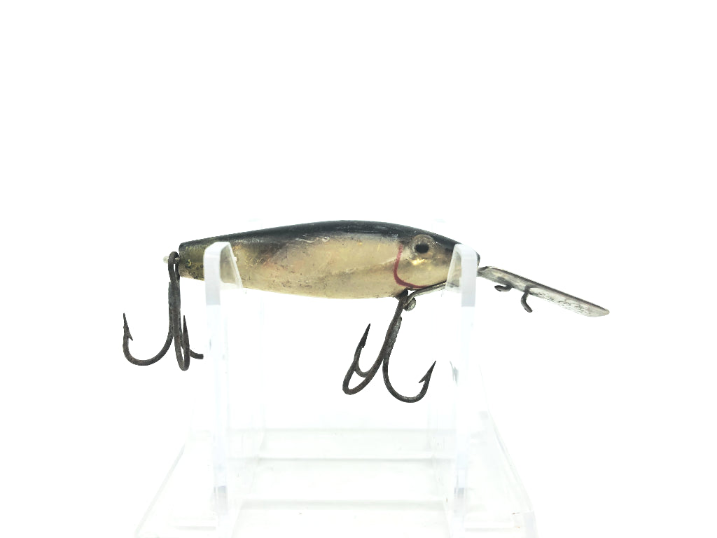 L & S 2M Mirrolure Sinker Black Back-White Belly Silver Scale Color