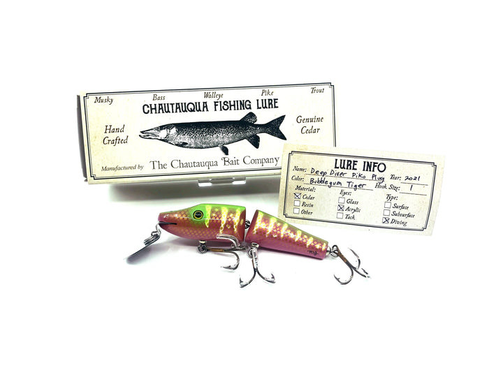Chautauqua Jointed Deep Diver Piko Plug Bubblegum Tiger Color