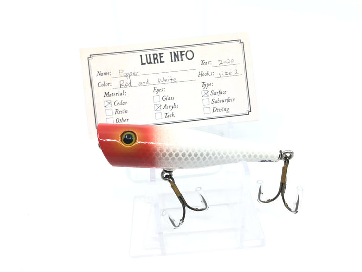 Chautauqua Custom Popper in Red and White 2020 Color