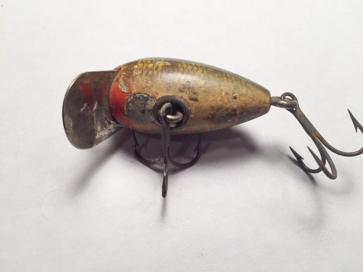 Shakespeare Dopey with Box.  Wooden lure Perch color.