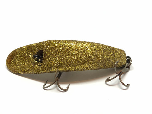 Unmarked Helin Flatfish Type Lure Gold 