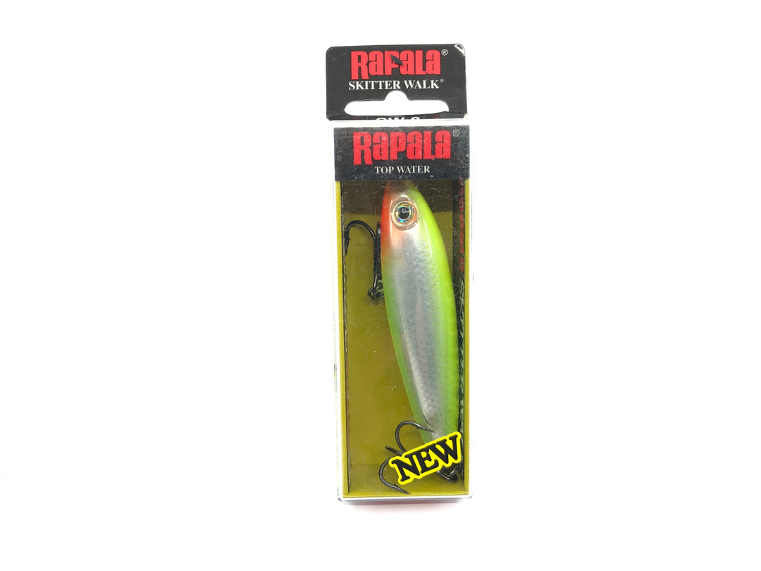 Rapala Skitter Walk SW-8 HCH Hot Chartreuse Color New in Box Old Stock