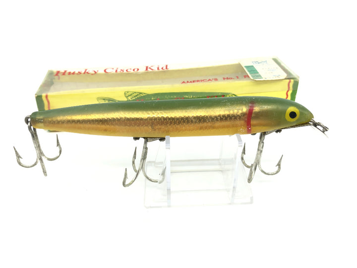 Husky Cisco Kid Musky Lure Green and Gold Color 619S Shallow Lip with Box