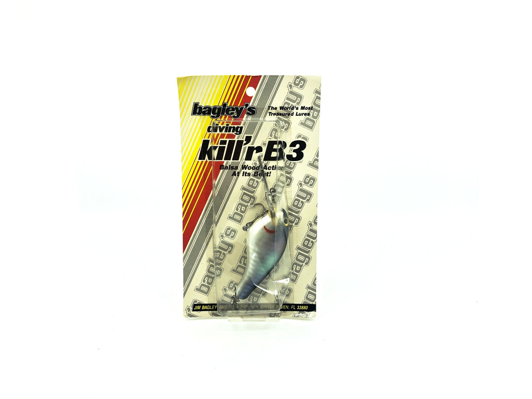 Bagley Diving Kill'r B3 DKB3-SH4 Shad on White Color New on Card Old Stock