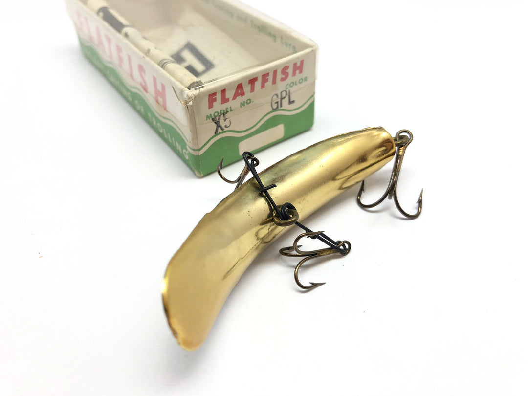 Vintage Helin Flatfish X5 GPL Gold Plated in Box with Paperwork