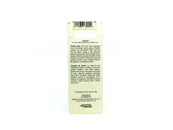 Heddon Chugger Spook GYBS Gold Yellow with Black Spots Color on Card