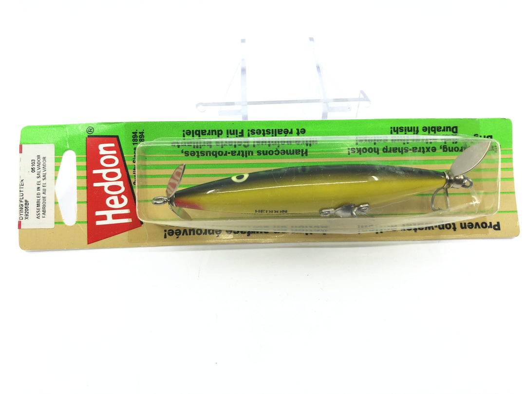 Heddon Dying Flutter Frog Color New on Card