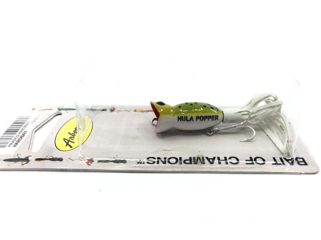 Arbogast Flyrod Hula Popper G730-06 Frog White Belly New on Card old stock