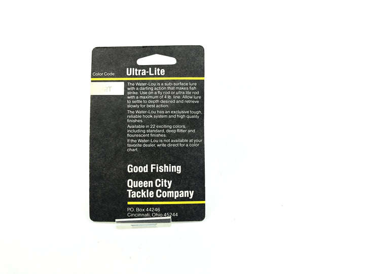 Queen City Tackle Company Ultra Light Model Water-Lou CHRT Chartreuse Color on Card