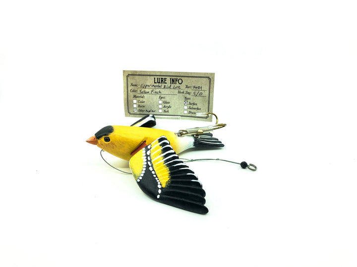 Chautauqua Custom Experimental Bird Lure, Yellow Finch Color