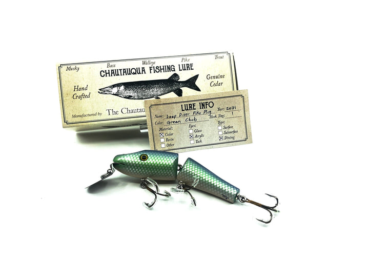 Chautauqua Jointed Deep Diver Piko Plug Green Chub Color