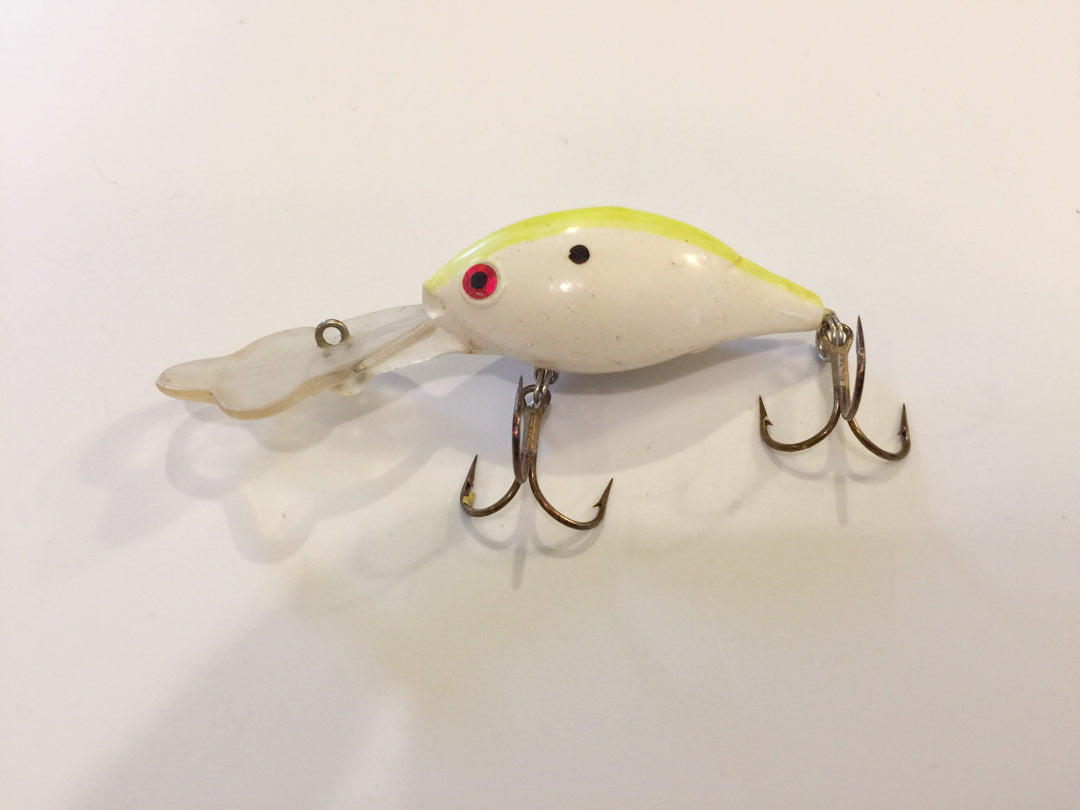 Luhr Jensen Hot Lips White with Yellow Back