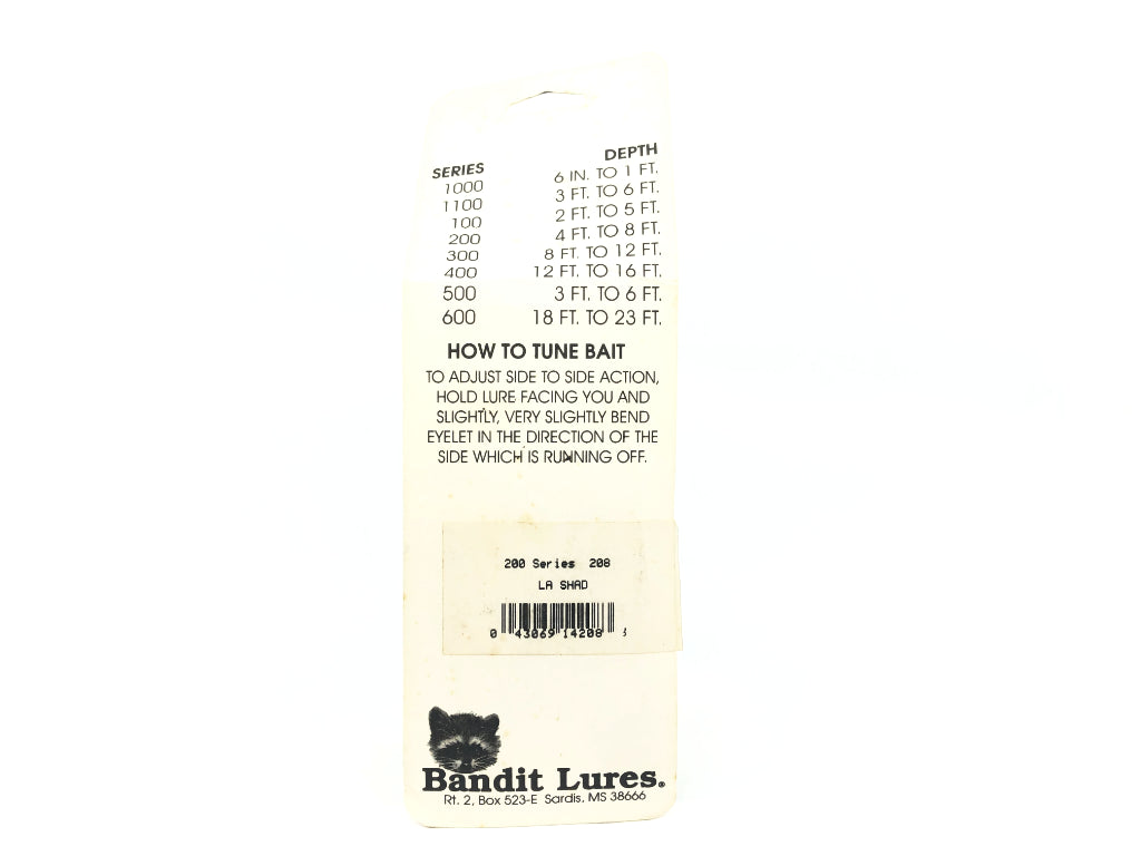 Bandit Series 200 LA Shad 208 Mustad Triple Grip Hooks New Old Stock