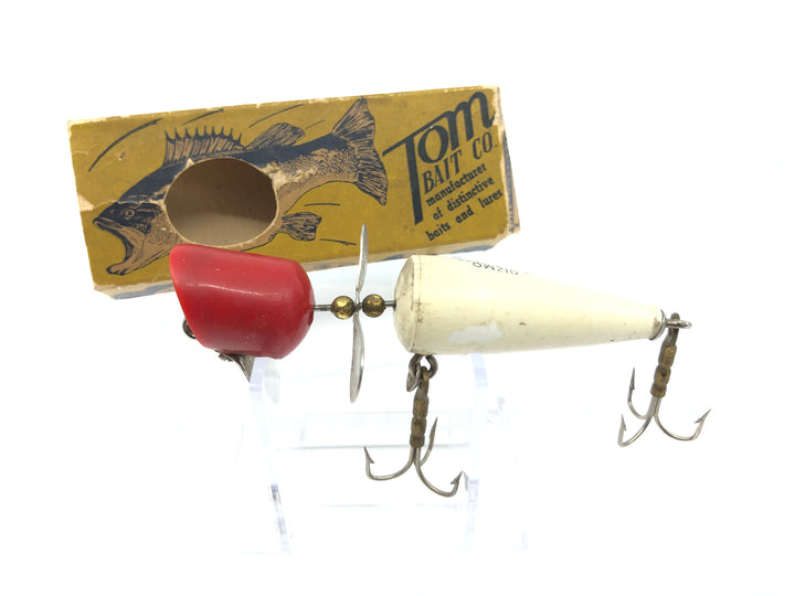 Tom Bait Co Gizmo Lure with Box Red and White