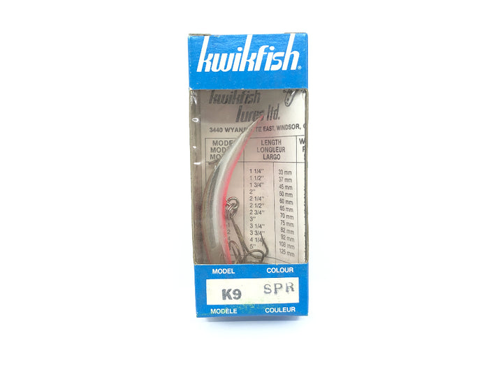 Kwikfish K9 SPR Silver Plated Red Fluorescent Stripes Color New in Box Old Stock