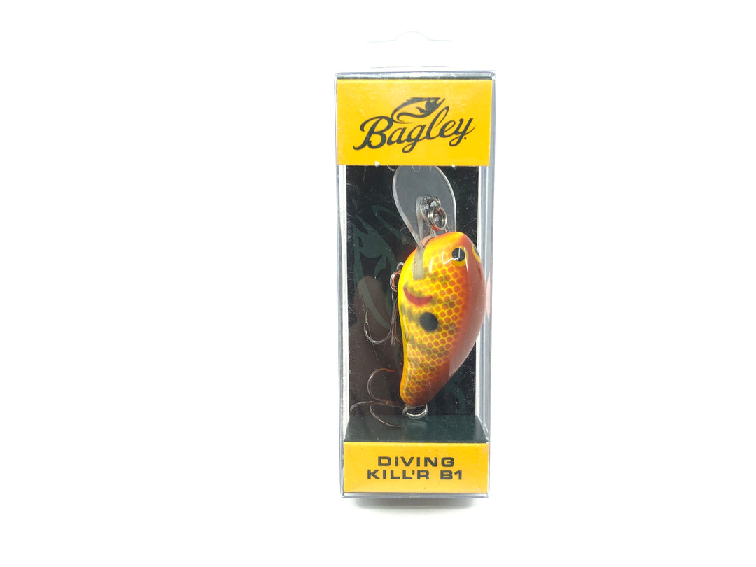 Bagley Diving Kill'r B1 DKB1-CHC Chartreuse Crayfish Color New in Box OLD STOCK2