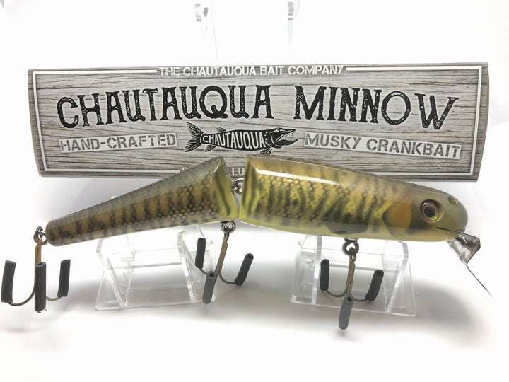 Jointed Chautauqua 8" Minnow Musky Lure Special Order Color "HD Tiger Walleye"