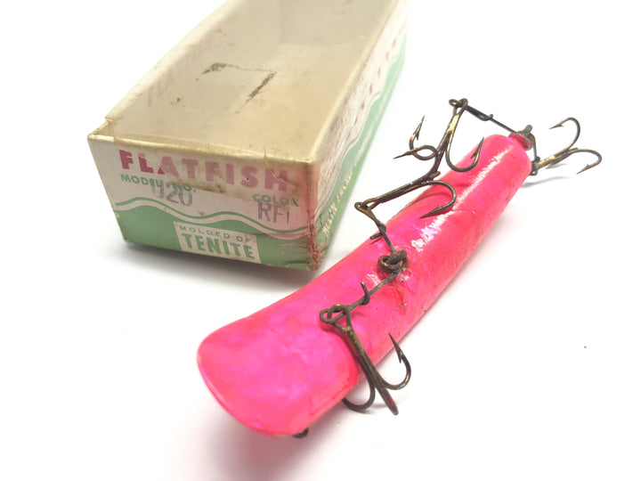 Helin Vintage Flatfish U20 RFL Red Fluorescent Color with Box