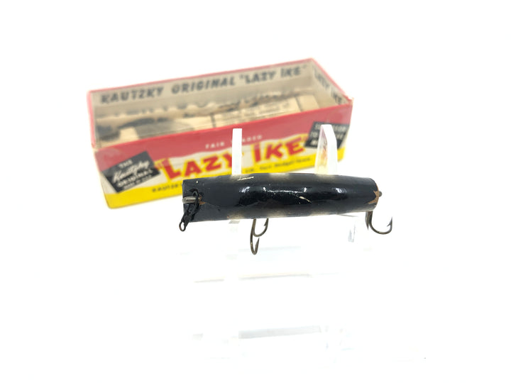 Kautzky Lazy Ike Wooden KL-O Tiny Ike Black Rib Color with Box and Paperwork