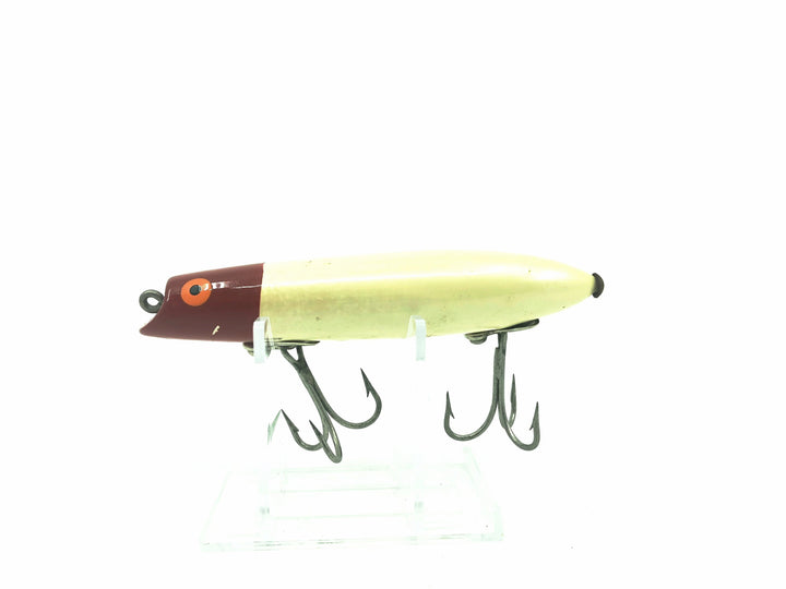 Vintage Wooden 4500 Bomber Jerk 04 Red Head/White Body Color