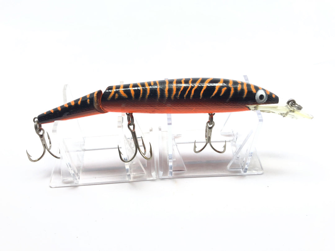 Vintage Rebel Fastrac Jointed Minnow Black Orange Tiger Stripes Color