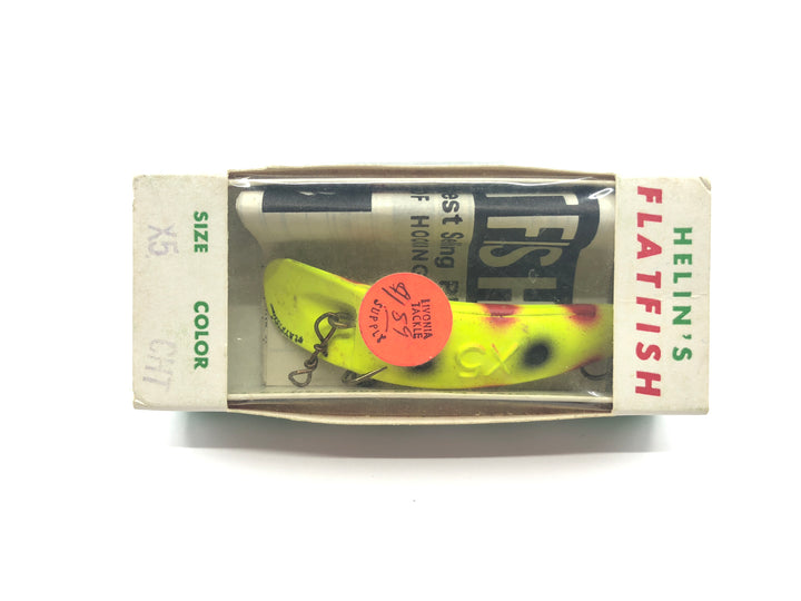 Helin Vintage Flatfish X5 CHT Chartreuse Color New in Box