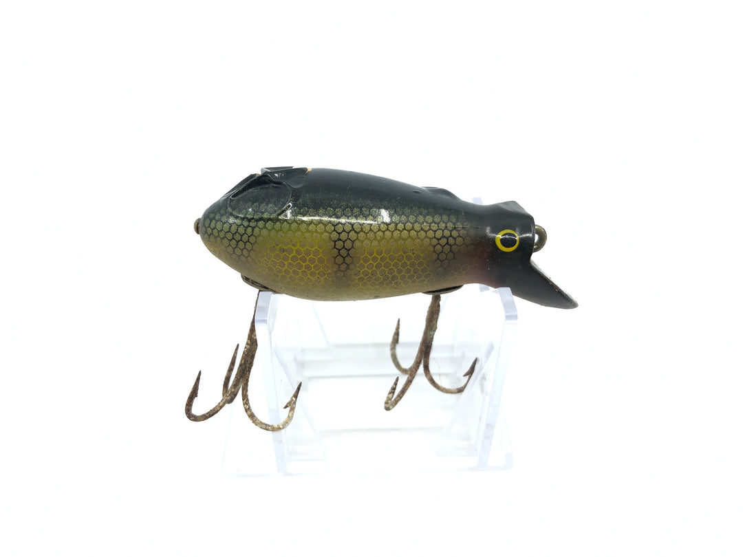 Creek Chub 6600 Dive Bomber in Perch Color Wooden Lure