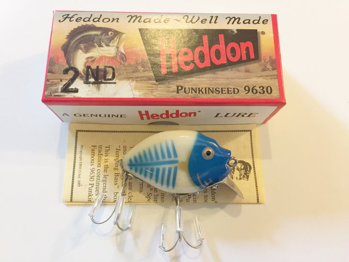 Heddon 9630 Punkinseed BBHBG Bone Shore, Blue Head Color New in Box
