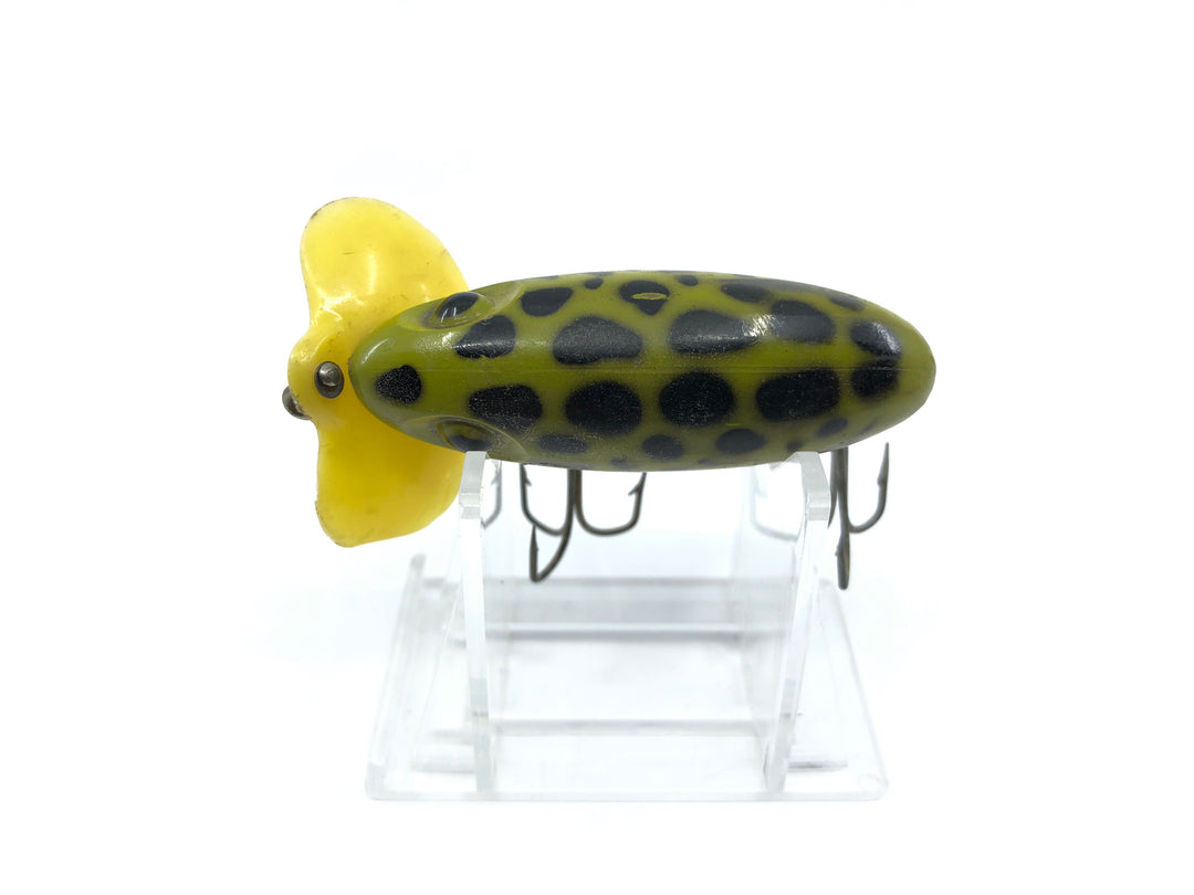 Arbogast Plastic Yellow Lip Jitterbug 1940's WWII Era Frog Color