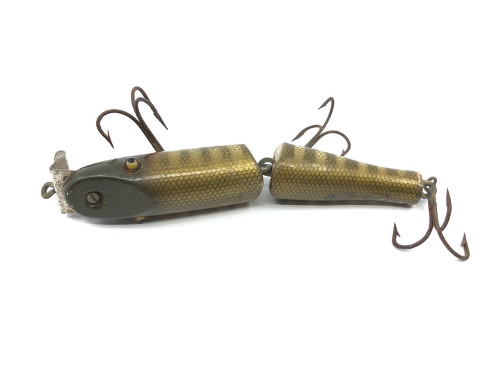 Creek Chub 2600 Jointed Pikie Minnow in Pikie Color Wooden Lure Glass Eyes