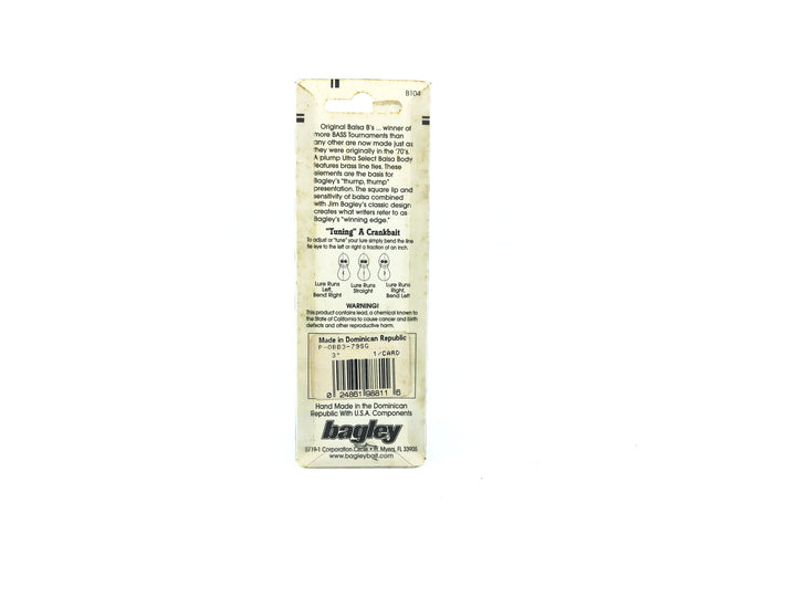 Bagley Balsa B3 BB3-79SG Super Glow Blue on Chartreuse Color, New on Card