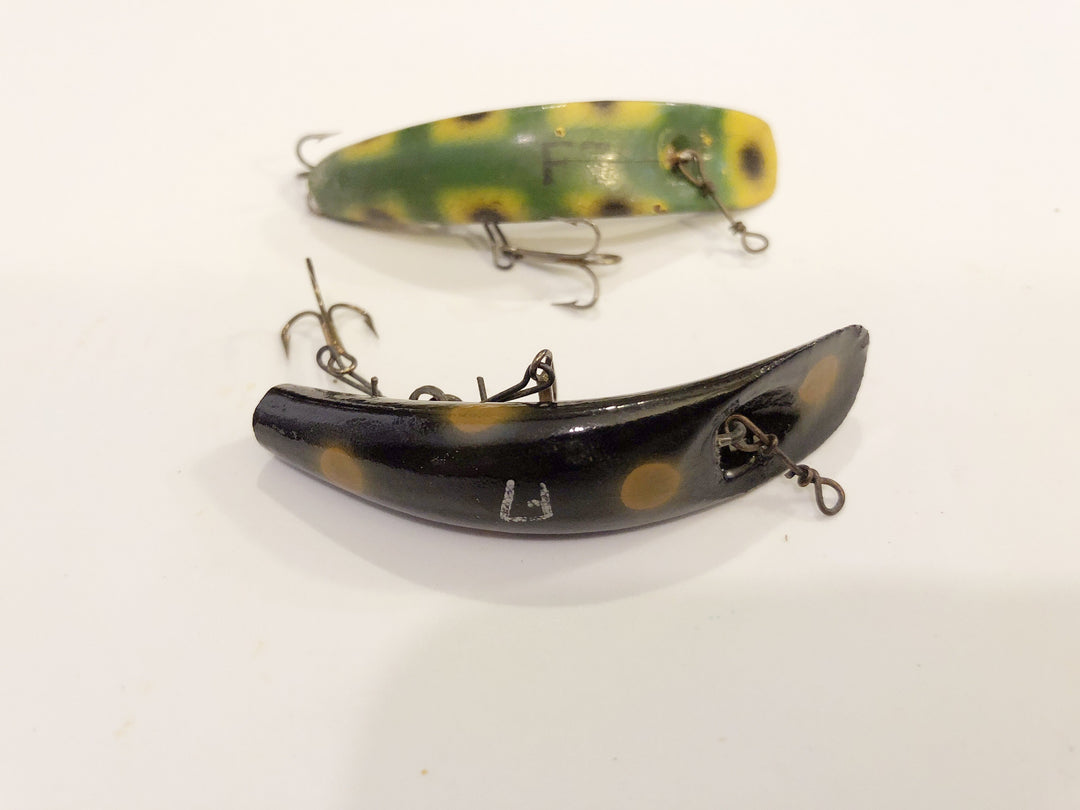 Helin Wooden Flatfish Lot of Two F7