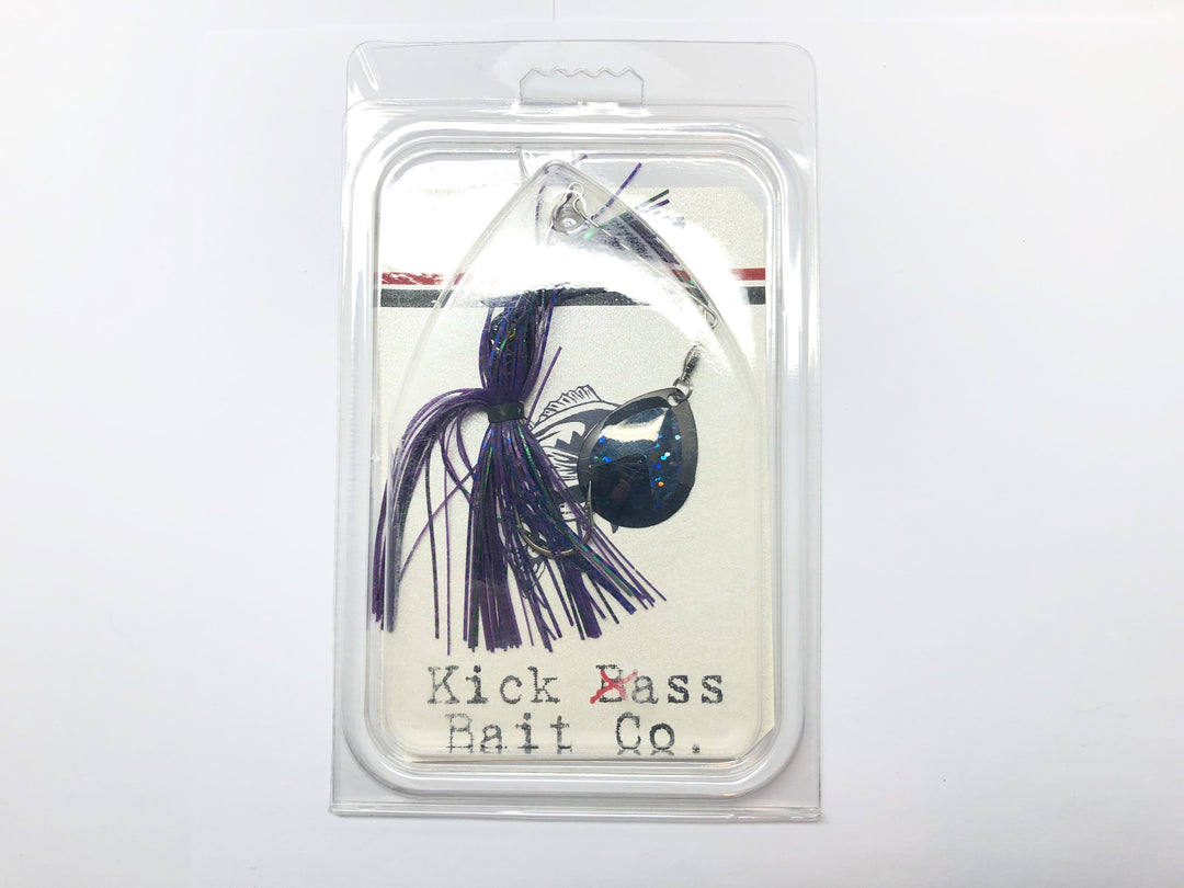 Kick Bass Bait Co 3/8 oz Spinnerbait in NB-Blue Purple Green Color