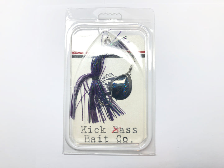 Kick Bass Bait Co 3/8 oz Spinnerbait in NB-Blue Purple Green Color