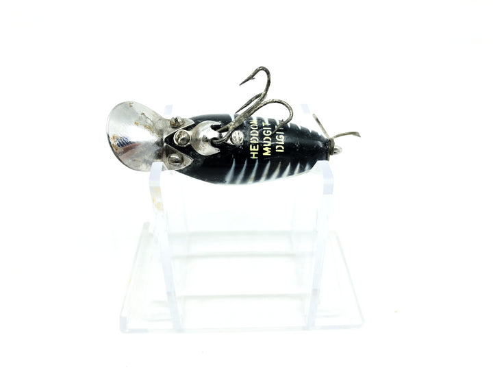 Heddon Midgit Digit River Runt Spook 9020 XBW Black Shore Minnow Color