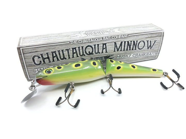 Jointed Chautauqua 8" Minnow Musky Lure Special Order Color "Frog"