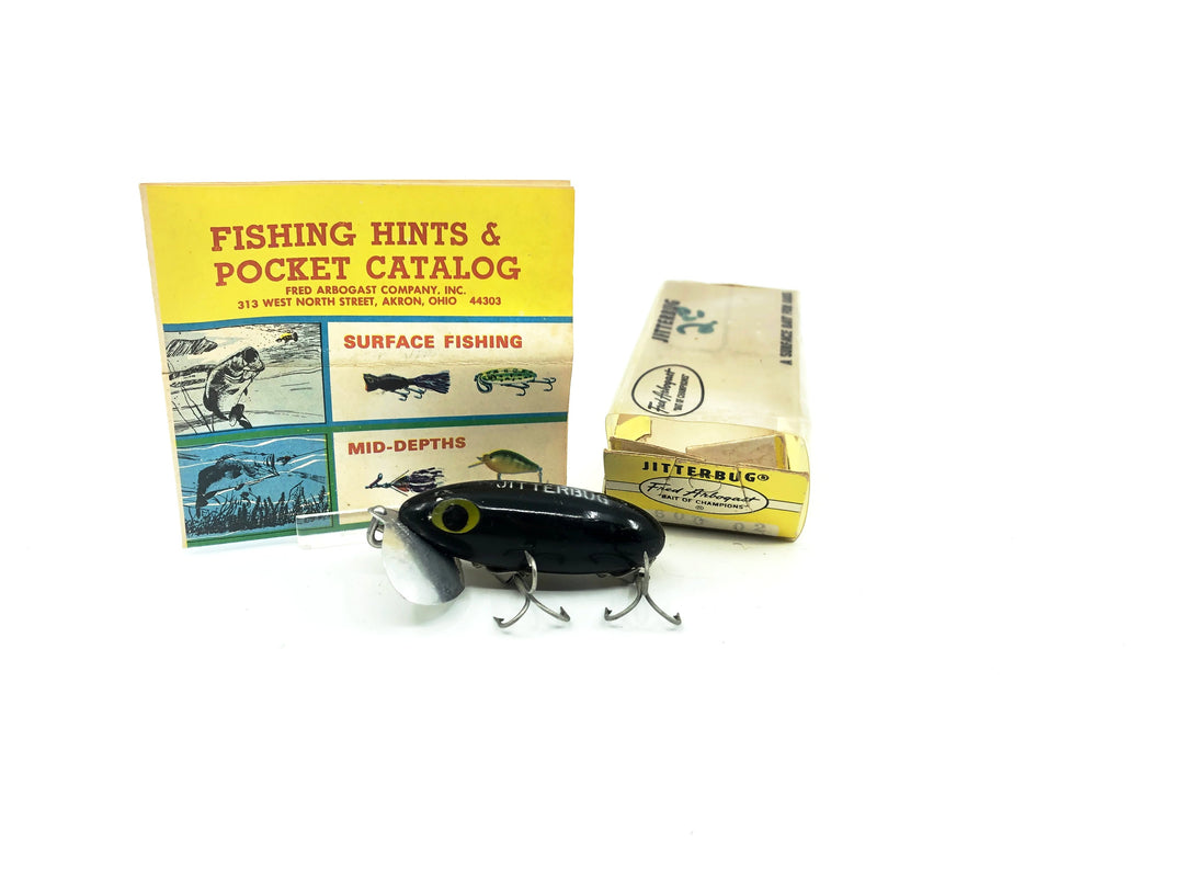 Arbogast Jitterbug Black Color with Box, Pressed-Eyed Model – My Bait ...